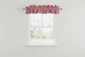 Solid Poplin Curtain Valance Sleeve Topper - Dusty Rose