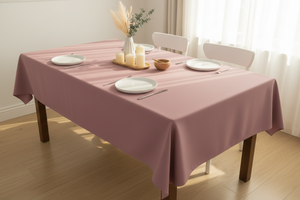 Polyester Poplin Gaberdine Durable Tablecloth Solid - Dusty Rose