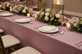Polyester Poplin Gaberdine Durable Tablecloth Solid - Dusty Rose
