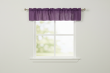 Faux Burlap Window Valance 58" Wide - Eggplant