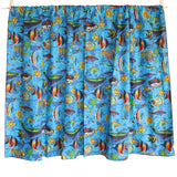 Cotton Curtain Animal Print 58 Inch Wide Fish Aquarium