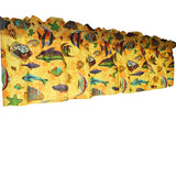 Cotton Window Valance Animal Print 58 Inch Wide Fish Aquarium