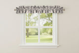 Faux Burlap Texture Curtain Sleeve Topper Window Treatment with Bottom and Top Ruffle