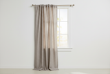Faux Burlap Texture Polyester Solid Single Curtain Panel 58 Inch Wide - Frosted Wheat
