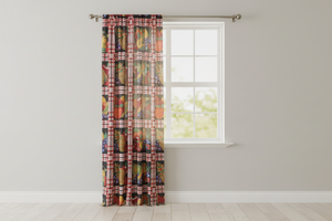 Cotton Curtain Fruits Print 58 Inch Wide Fruit Bundle - Black