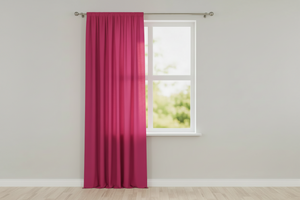 Solid Poplin Window Curtain or Photography Backdrop 58" Wide - Fuchsia