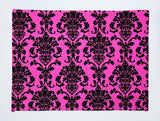 Poplin Damask Floral Dinner Table Placemats Holiday Home Decoration 13" x 19" (Pack of 4)