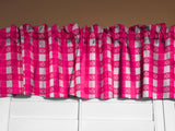 Poplin Tavern Gingham Checkered Polyester Window Valance 58" Wide