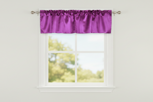 Shiny Smooth Satin Window Valance 58" Wide - Fuchsia