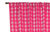Poplin Tavern Gingham Check Print Polyester Window Curtain 58 Inch Wide