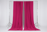 Solid Poplin Window Curtain or Photography Backdrop 58" Wide - Fuchsia