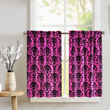 Poplin Damask Floral Café Tier Curtains Window Treatment Kitchen Home Décor