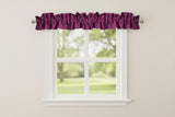 Faux Burlap Texture Curtain Sleeve Topper Window Treatment with Bottom and Top Ruffle