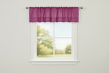 Faux Burlap Window Valance 58" Wide with Pleated Ruffles - Fuchsia