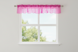 Sheer Organza Window Valance 58" Wide - Solid Fuchsia