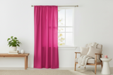 Faux Silk Solid Dupioni Window Curtain 56 Inch Wide - Fuchsia