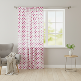 Cotton Curtain Polka Dots Print 58 Inch Wide - Fuchsia on White