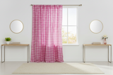Cotton Gingham Checkered Curtain 58 Inch Wide - Fuchsia