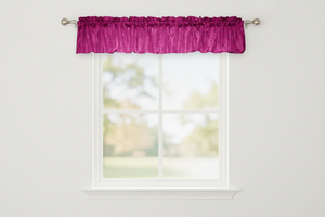 Crinkle Taffeta Window Valance 52" Wide - Fuchsia