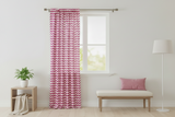 Cotton Curtain Zig-zag Chevron Print 58 Inch Wide - Fuchsia