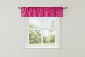 Faux Silk Dupioni Window Valance 56 Inch Wide - Fuchsia