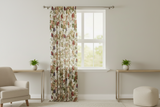 Cotton Curtain Floral Print 58 Inch Wide Geraniums and Azaleas Floral Mix