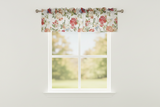 Cotton Window Valance Floral Print 58 Inch Wide Geraniums and Azaleas Floral Mix
