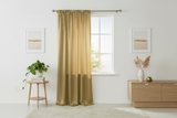 Shiny Satin Solid Single Curtain Panel Drapery 58 Inch Wide - Gold