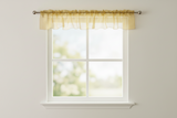 Sheer Organza Window Valance 58" Wide - Solid Gold