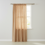 Crinkle Taffeta Crushed Pattern Single Curtain Panel 54 Inch Wide - Gold