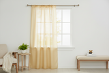 Sheer Tinted Organza Solid Single Curtain Panel 58 Inch Wide - Gold