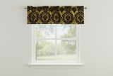 Flocked Damask Window Valance 58" Wide - Gold