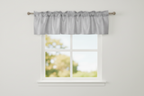 Faux Silk Dupioni Window Valance 56 Inch Wide - Grey Silver