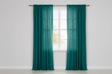 Solid Poplin Window Curtain or Photography Backdrop 58" Wide - Green Teal