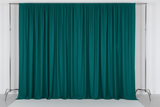Solid Poplin Window Curtain or Photography Backdrop 58" Wide - Green Teal
