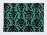 Poplin Damask Floral Dinner Table Placemats Holiday Home Decoration 13" x 19" (Pack of 4)