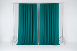 Solid Poplin Window Curtain or Photography Backdrop 58" Wide - Green Teal