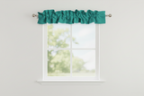 Solid Poplin Curtain Valance Sleeve Topper - Green Teal