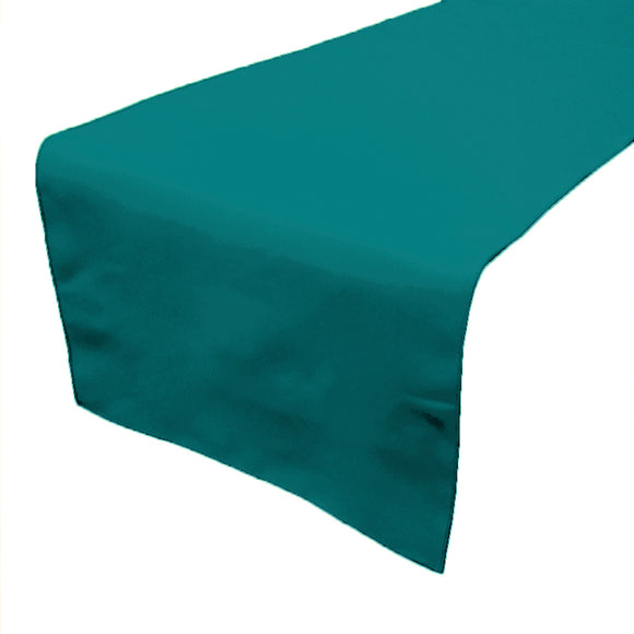 Poplin Table Runner Solid Green Teal