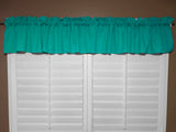 Solid Poplin Window Valance 58" Wide Green Teal