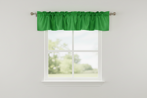 Faux Silk Dupioni Window Valance 56 Inch Wide - Valley Green