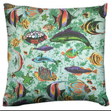 Cotton Fish Aquarium Animal Print Decorative Throw Pillow/Sham Cushion Cover