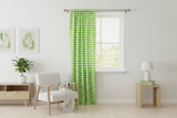 Cotton Curtain Zig-zag Chevron Print 58 Inch Wide - Green