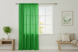 Faux Silk Solid Dupioni Window Curtain 56 Inch Wide - Valley Green
