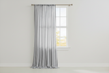 Cotton Curtain Stripe Print 58 Inch Wide / 1 Inch Stripe - Grey and White