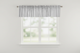 Cotton Window Valance Stripe Print 58 Inch Wide / 1 Inch Stripe - Grey