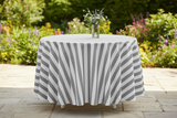 Cotton 1 Inch Wide Stripes Round Tablecloth