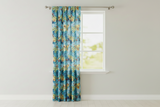 Cotton Curtain Floral Print Hawaiian Tropical 58 Inch Wide - Aqua
