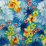 Poly-Cotton Floral Hawaiian Tropical Print for Arts, Crafts, & Sewing