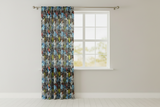 Cotton Curtain Floral Print Hawaiian Tropical 58 Inch Wide - Black